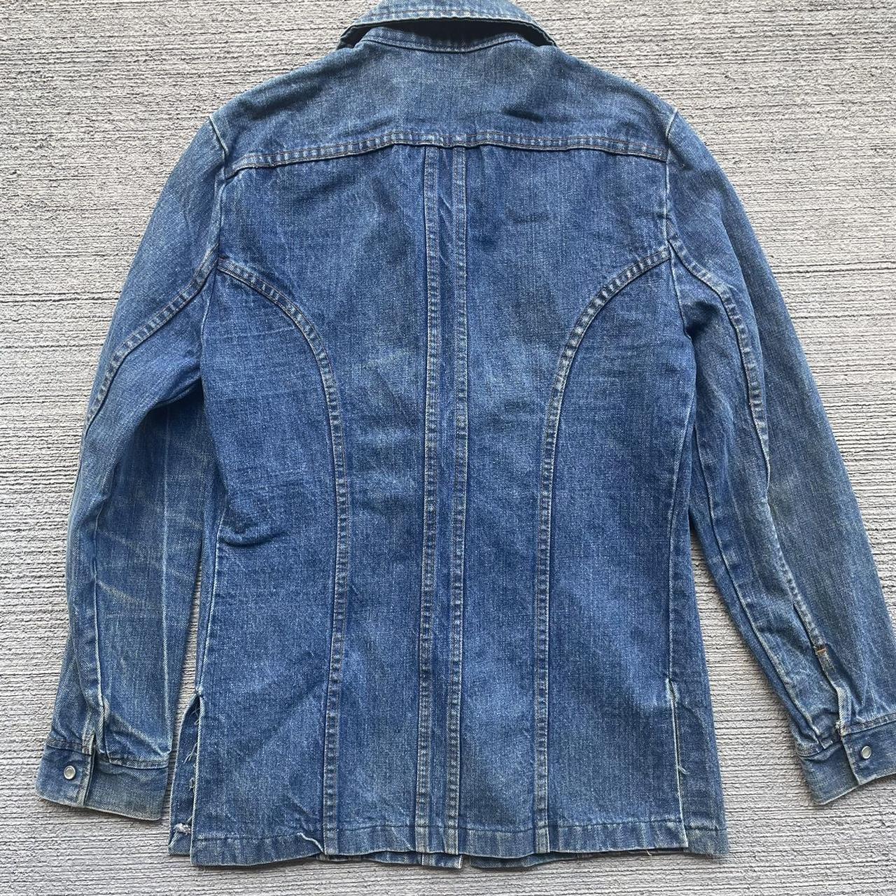 Vintage 60s Sears Denim Jacket double breast pocket... - Depop