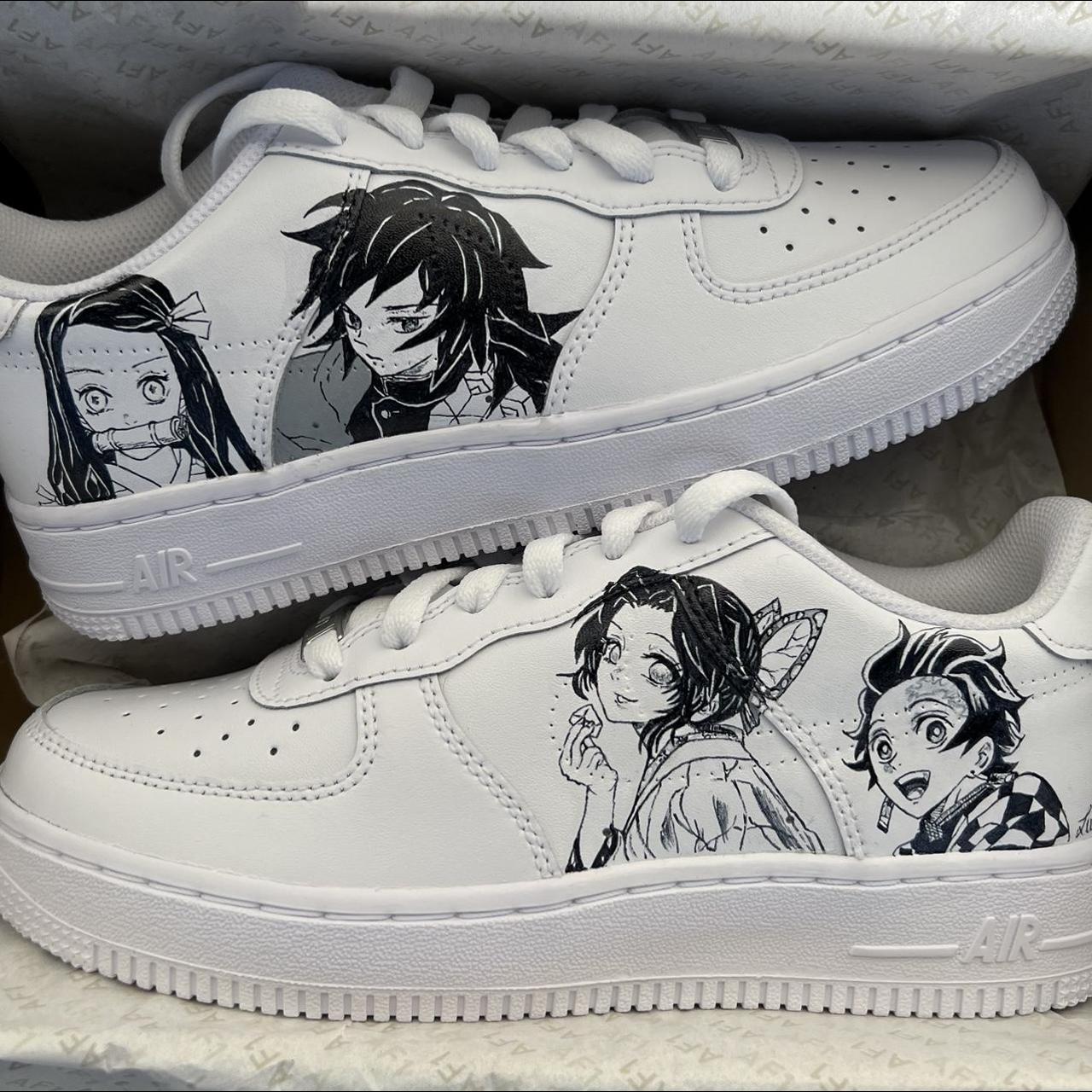 Demon Slayer Custom Nike Air Force 1 Message me ???� - Depop