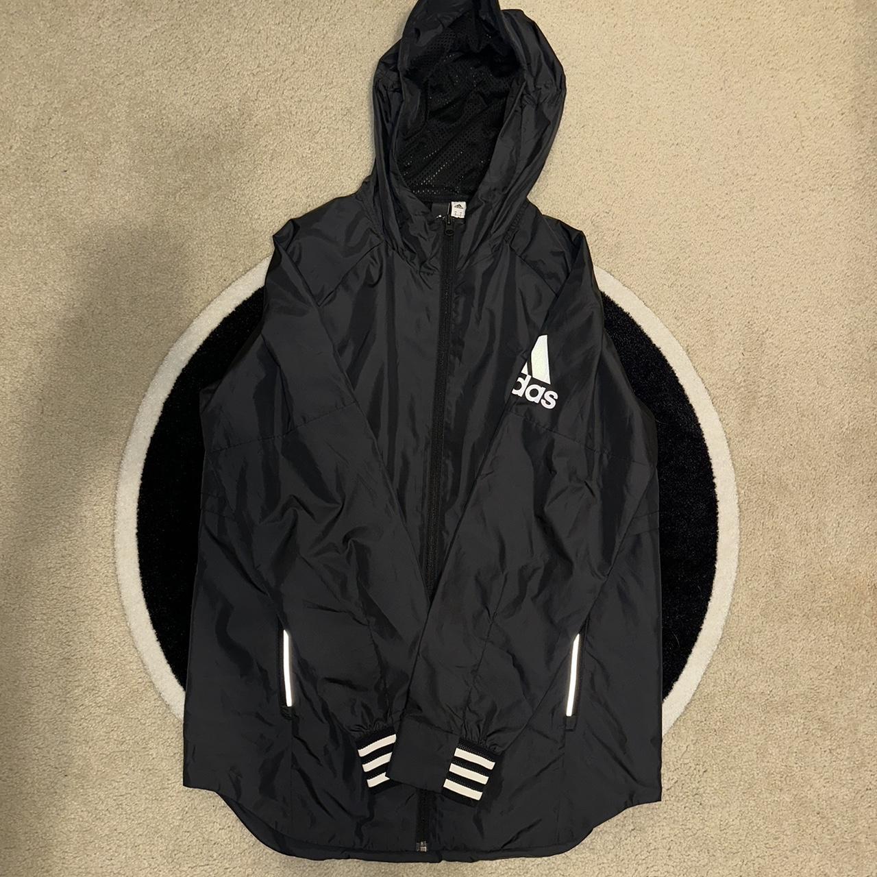 Black Adidas Rain Jacket size men's medium Depop - Main Image