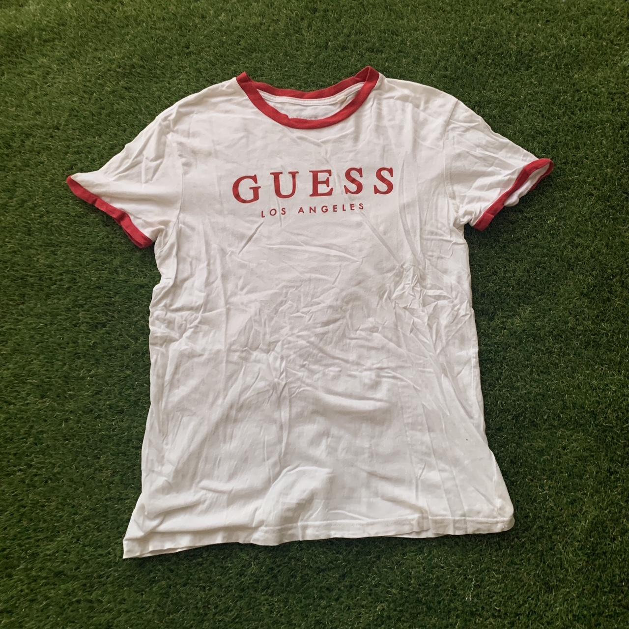 Guess ringer outlet tee