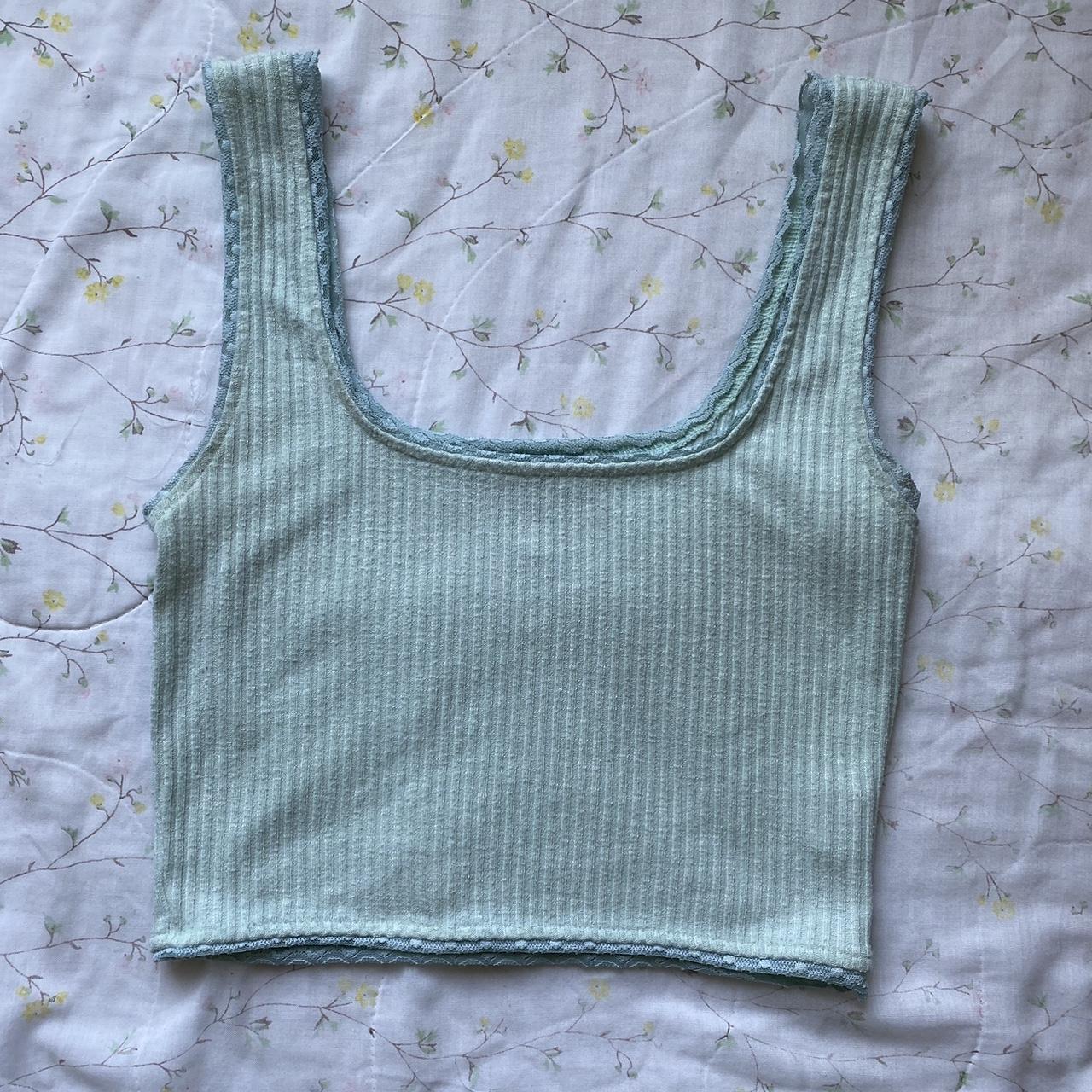 Mint Green Crop Top 氺 • Comfortable & Good... Depop