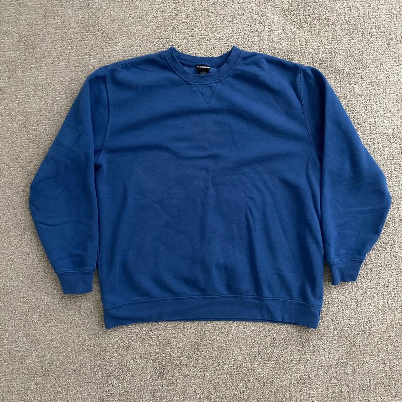 Joe Boxer Basic Essential Blue Crewneck Mens size... Depop