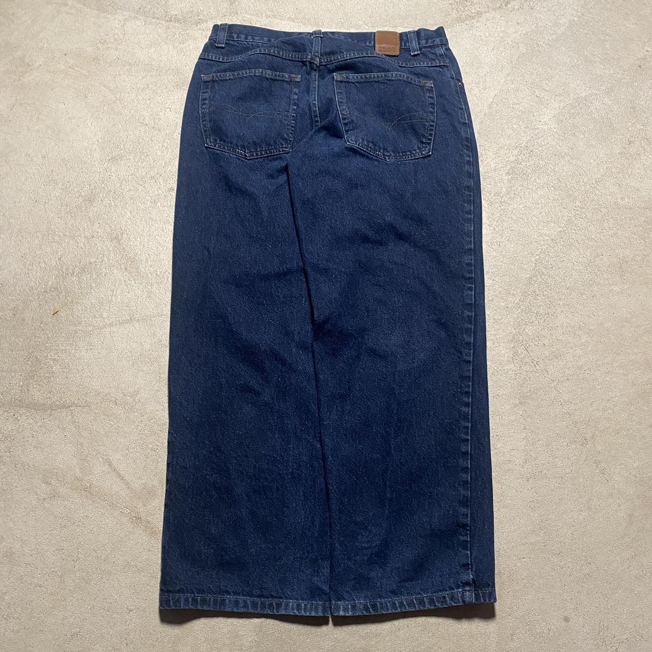 Y2K Baggy Anchor Jeans Tagged size 34x30 In... - Depop