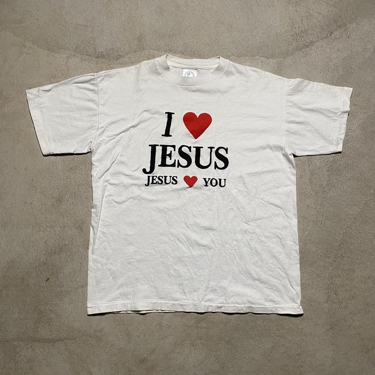 Vintage Single Stitch I Love Jesus Shirt Tagged size... Depop