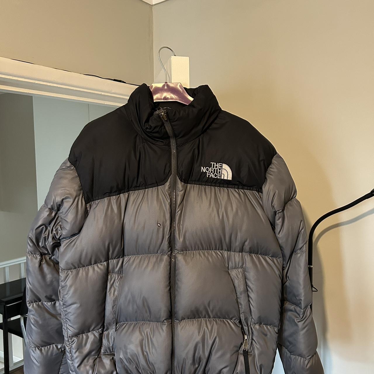 The North Face RARE Grey Nuptse 700 Puffer Jacket... - Depop