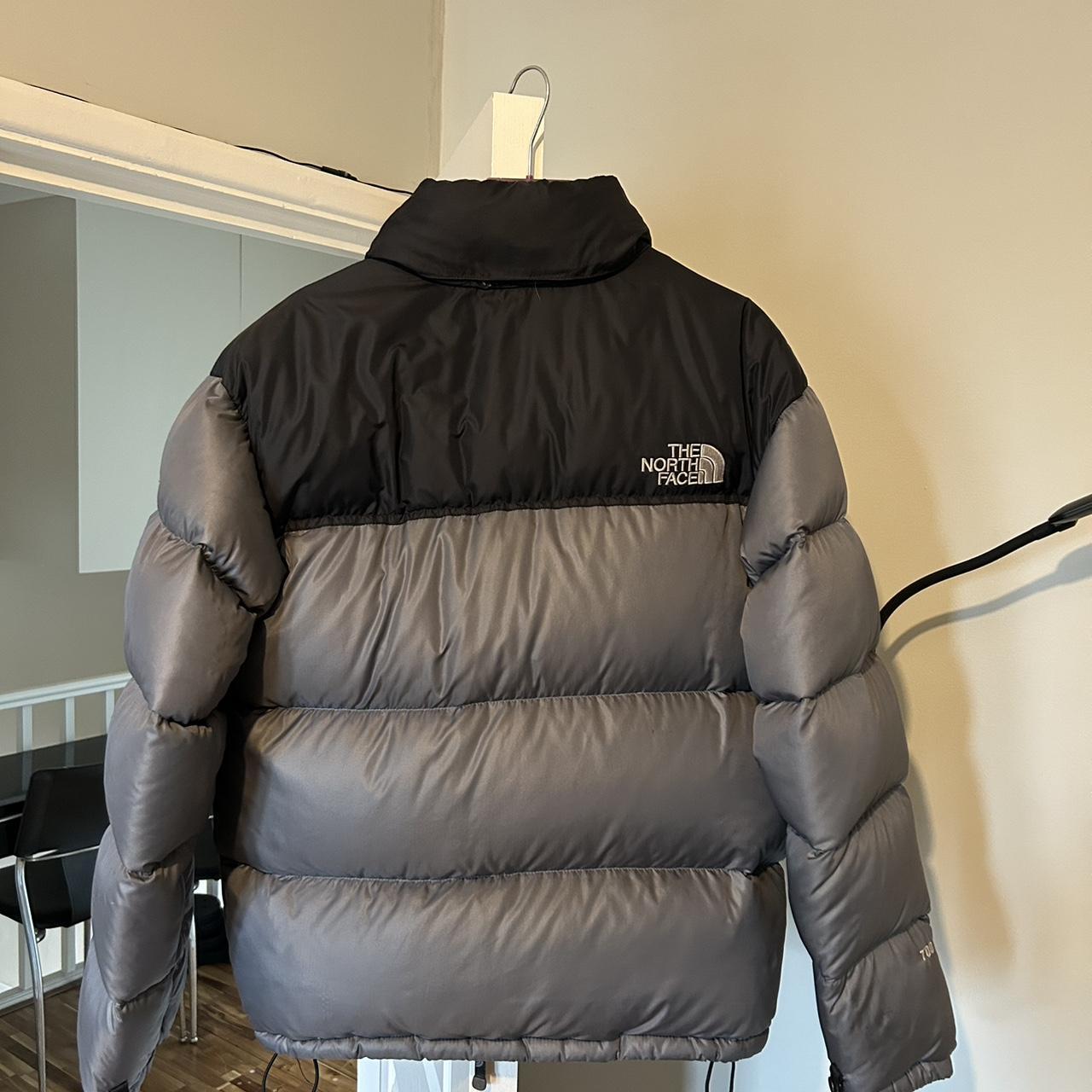 The North Face RARE Grey Nuptse 700 Puffer Jacket... - Depop