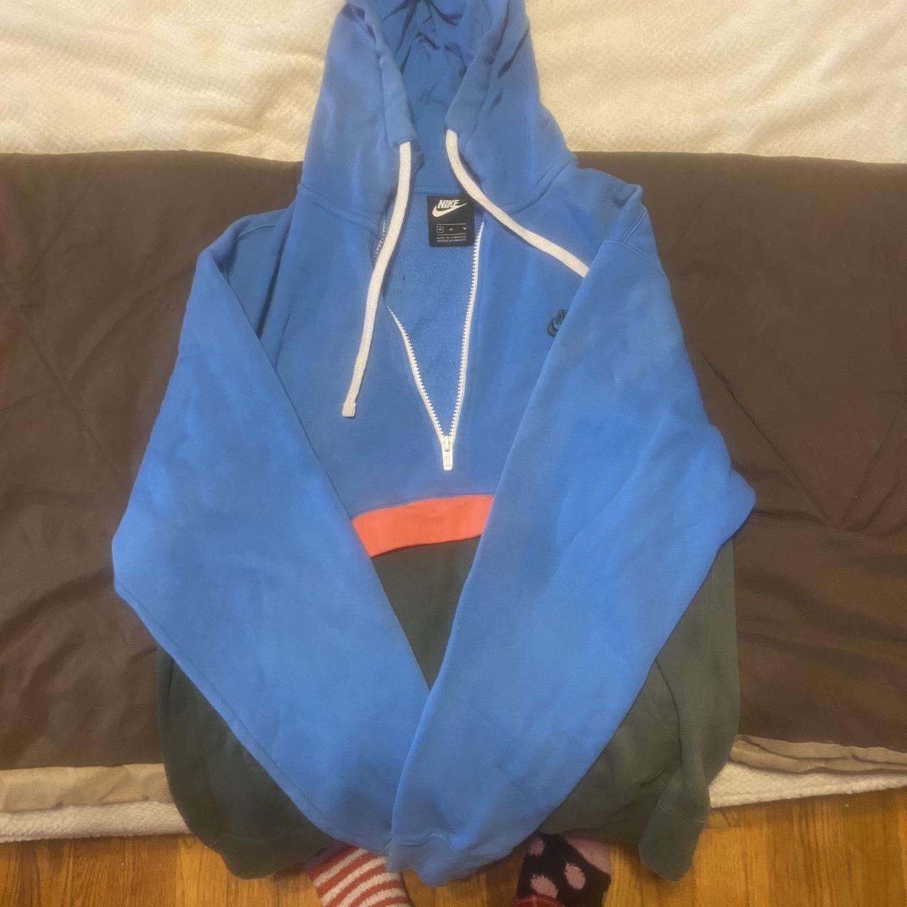 blue and orange nike hoodie