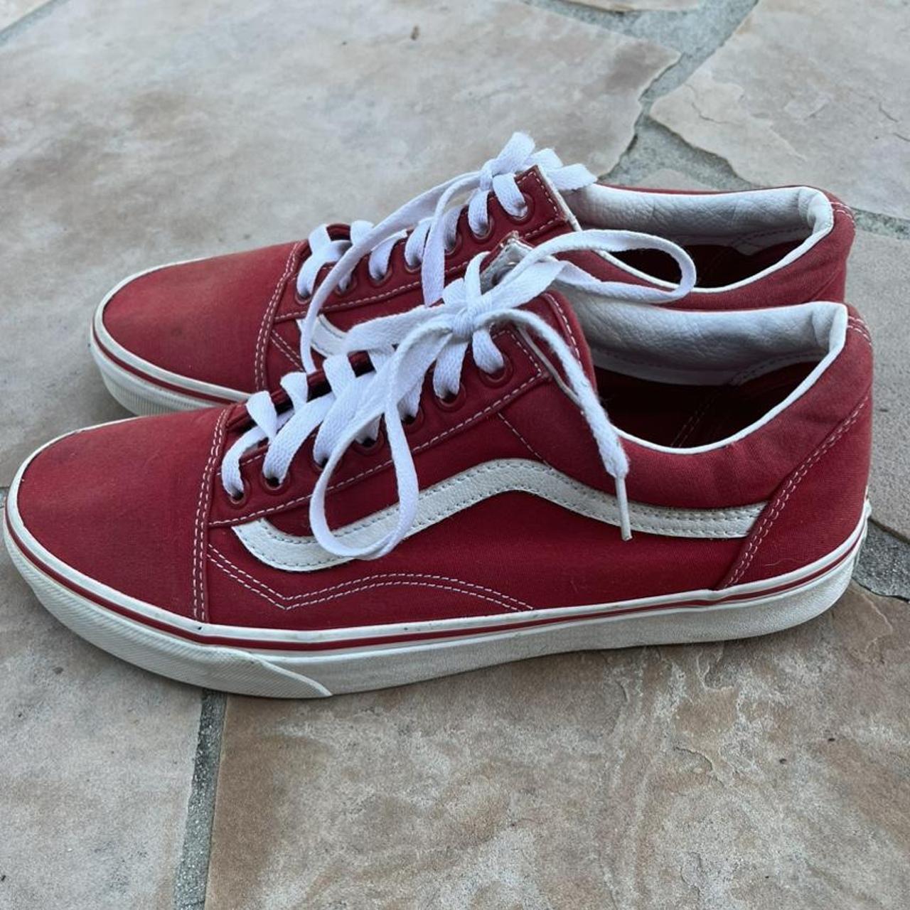 Vans mens shoes on sale red