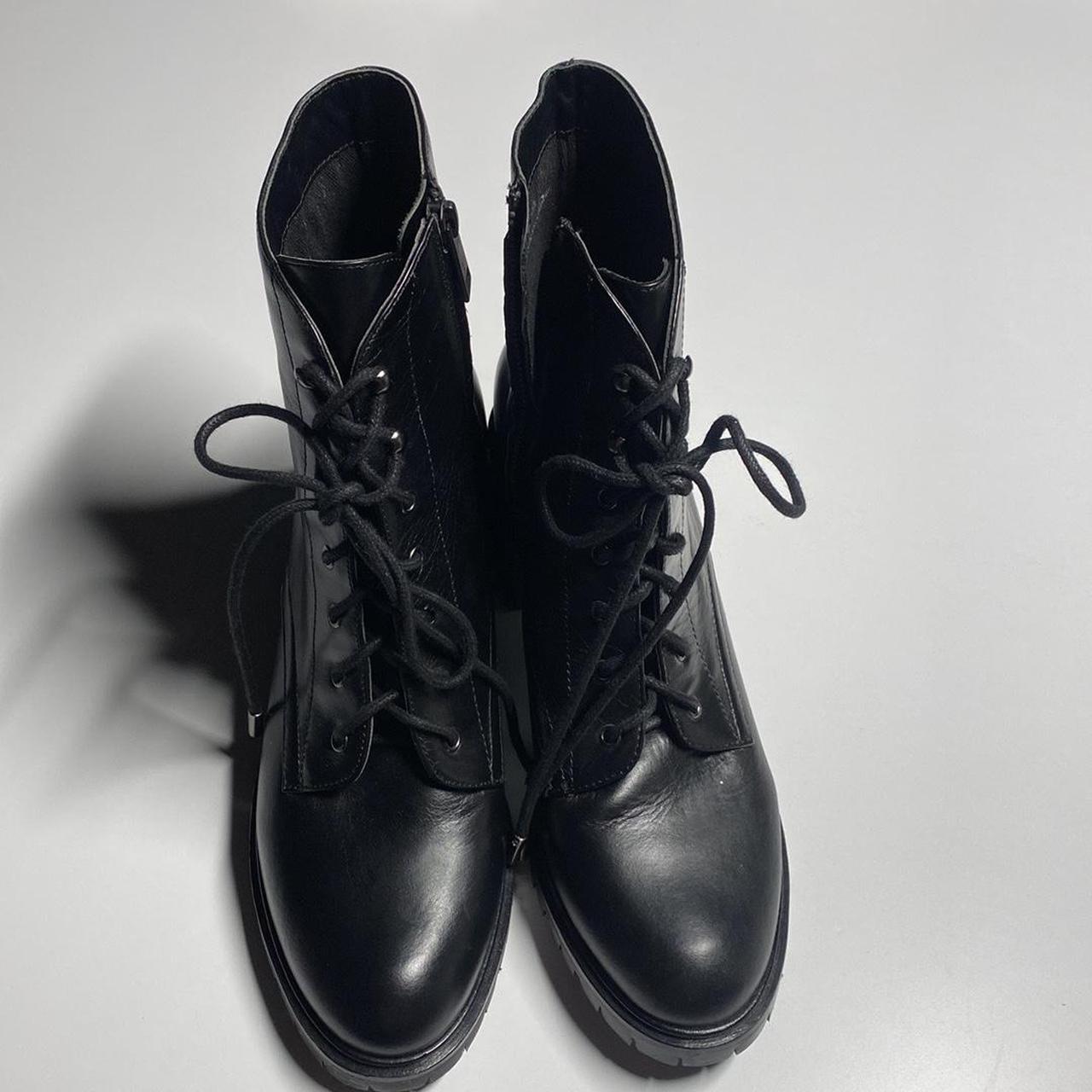 Joie Lace Up Leather Combat Boots super comfortable