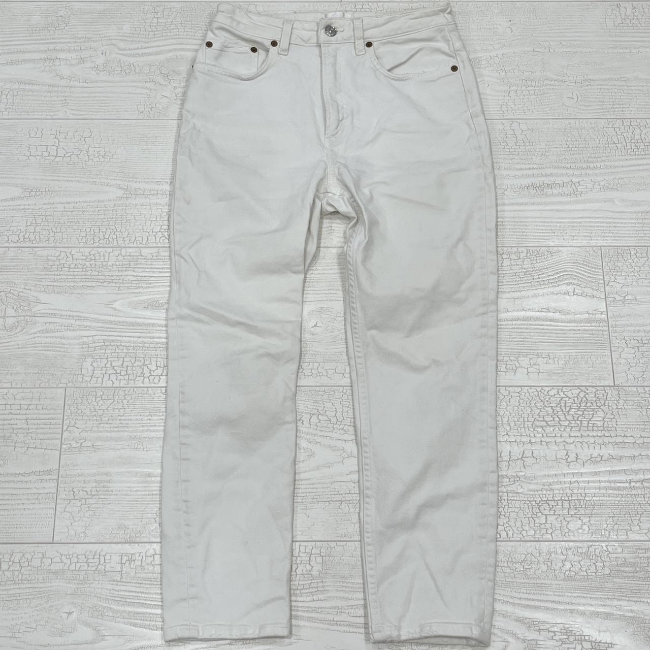 Perfect white ACNE jeans mix of cotton and elastic.... Depop