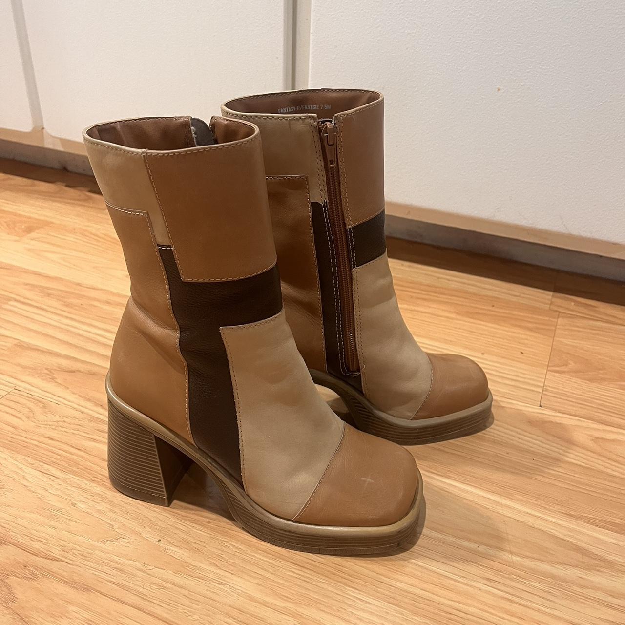 Steve madden hot sale patchwork boots