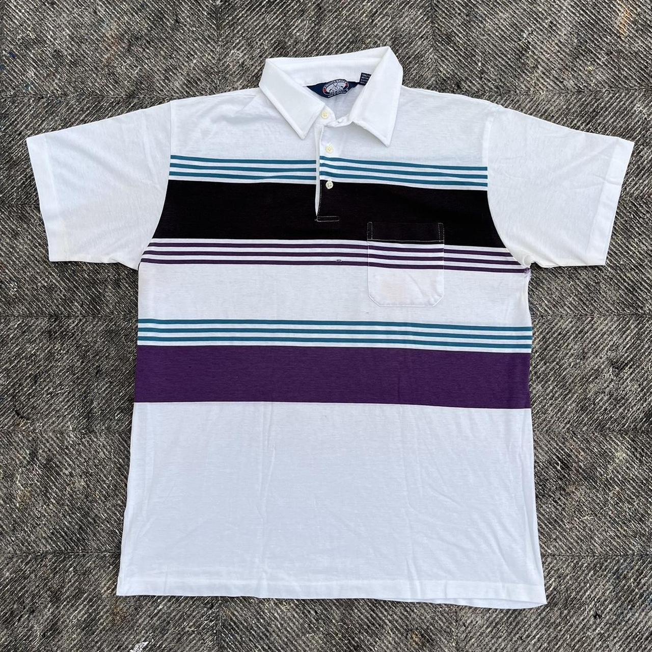 Vintage 80s Polo Rugby collar shirt / thin 5050... Depop