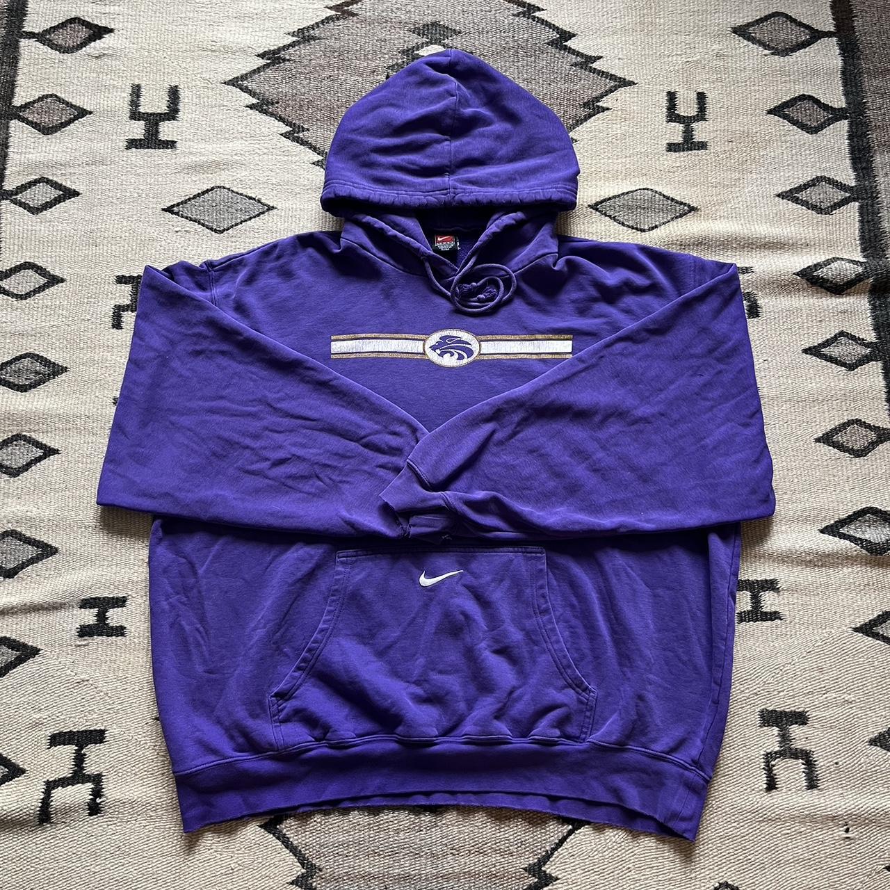 Y2K Littleton CO center swoosh nike hoodie made Depop