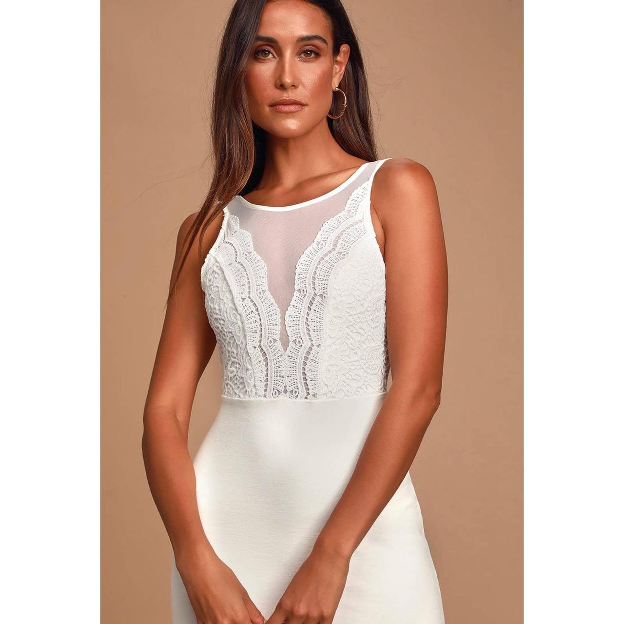 Coquina white discount lace bodycon dress