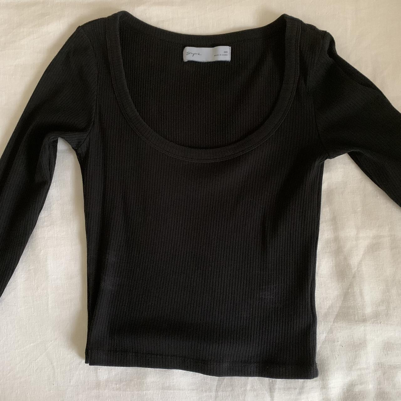 Supre black scoop neck Xxs #supre #cottonon... - Depop