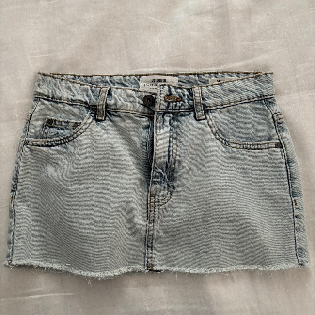 Cotton on denim skirt 6 denimskirt cottonon... Depop