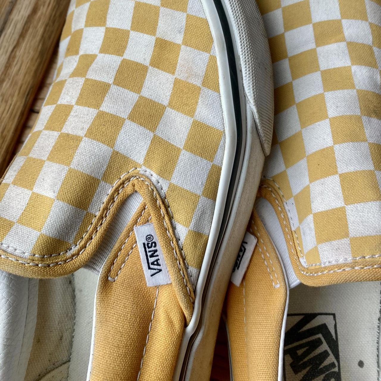 Checkerboard vans with yellow hotsell