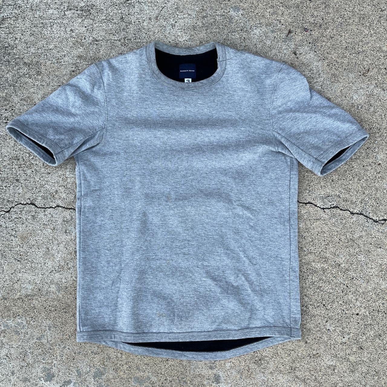 Number (N)ine Men's Grey and Black T-shirt | Depop