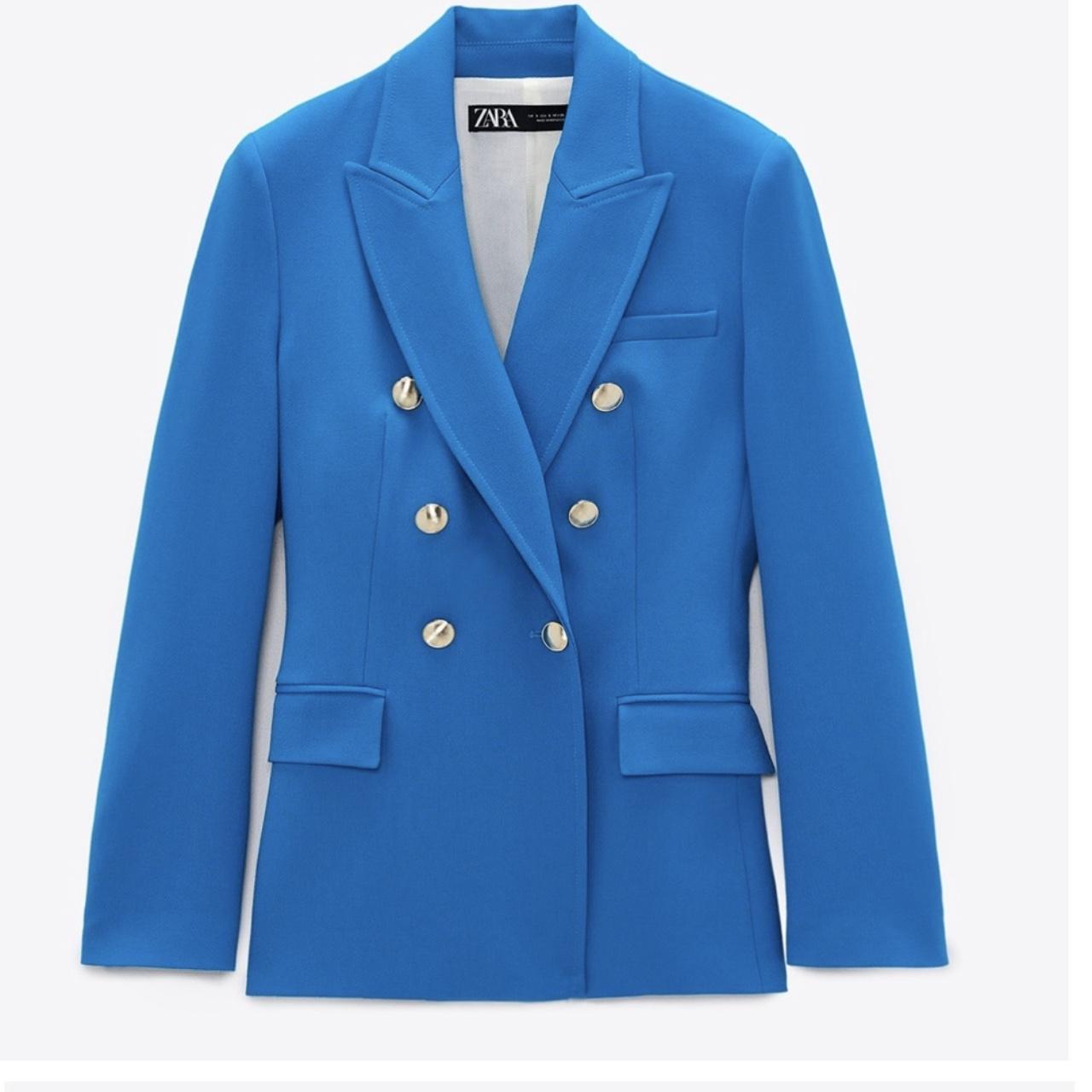 Zara Women's Blue Tailoredjackets Depop