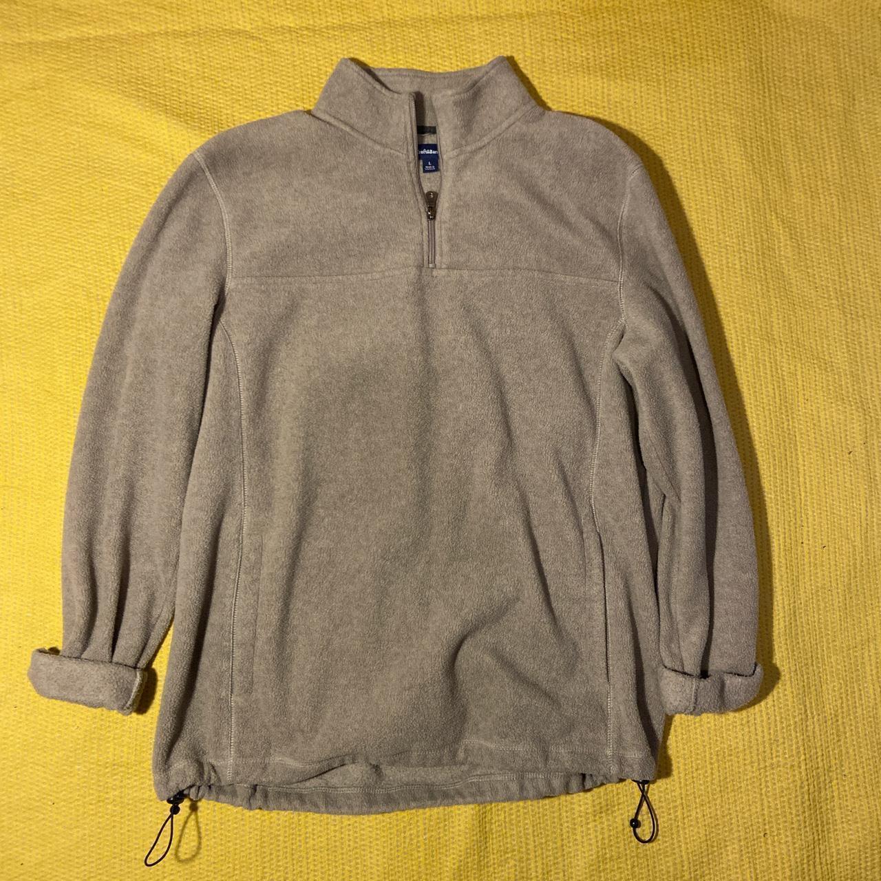 Croft and barrow coffee cream half zip sweatshirt... - Depop