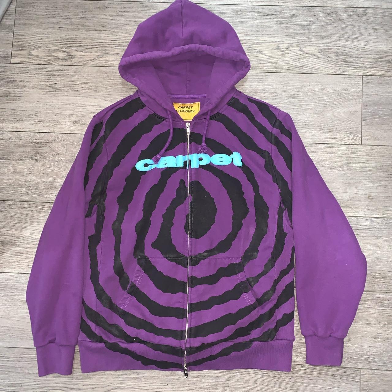 CARPET COMPANY SPIRAL HOODIE (PURPLE) DOUBLE... Depop