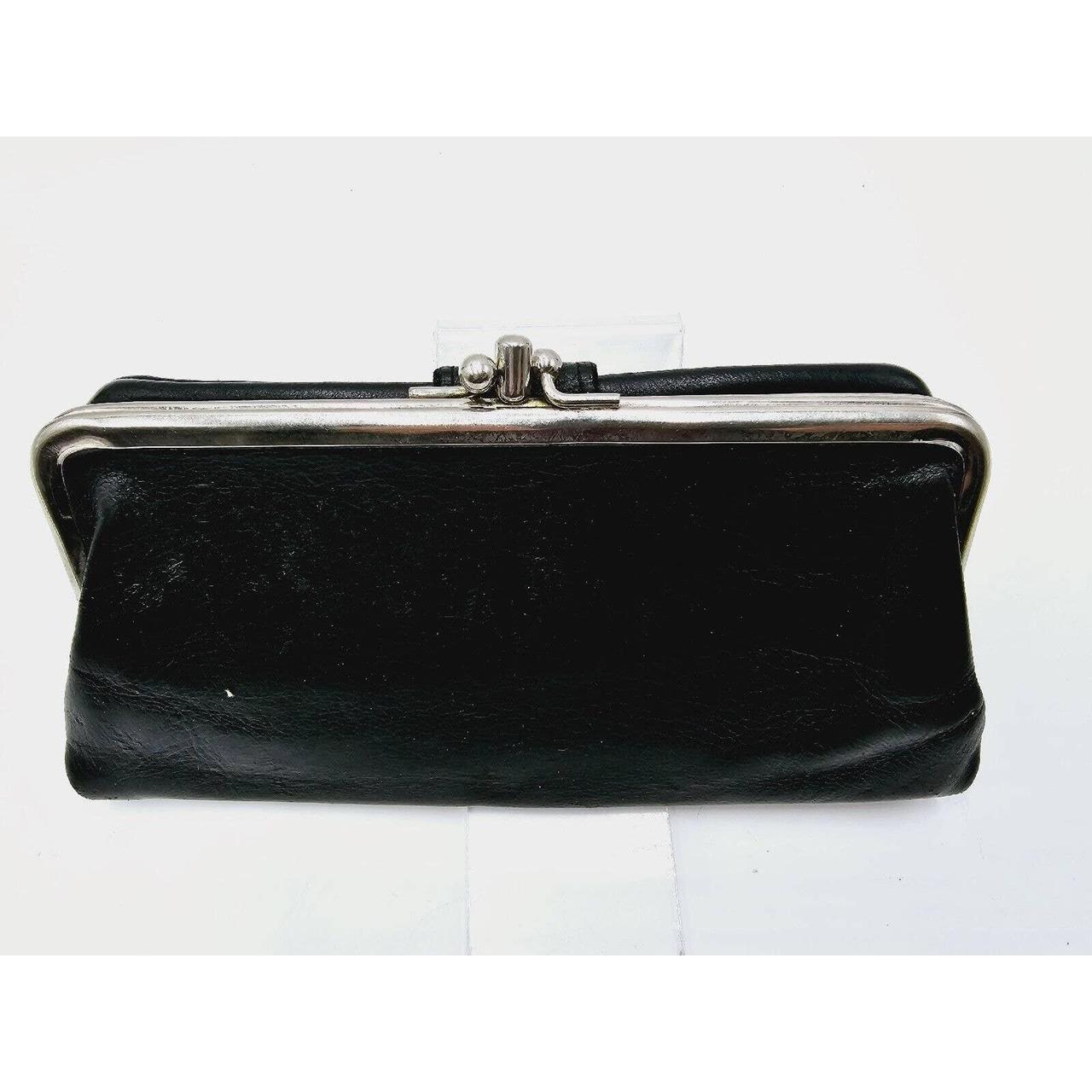 Vintage Black slim leather Wallet This genuine - Depop