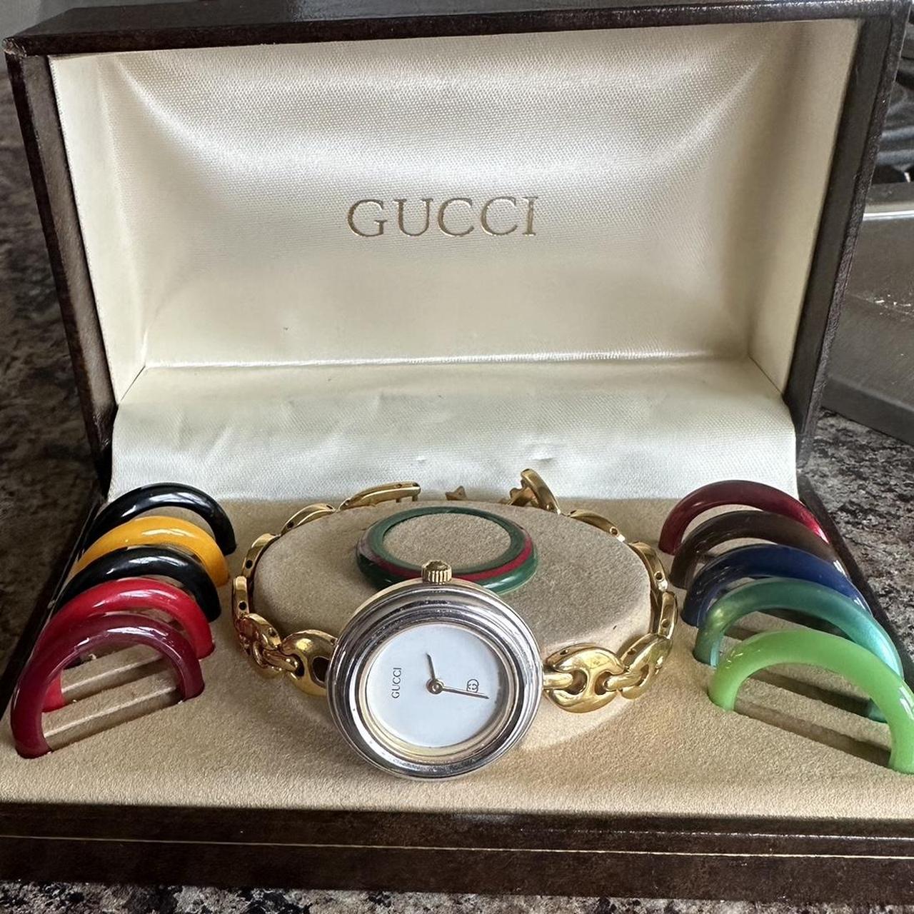 Gucci interchangeable bezel watch! Bought this a... - Depop
