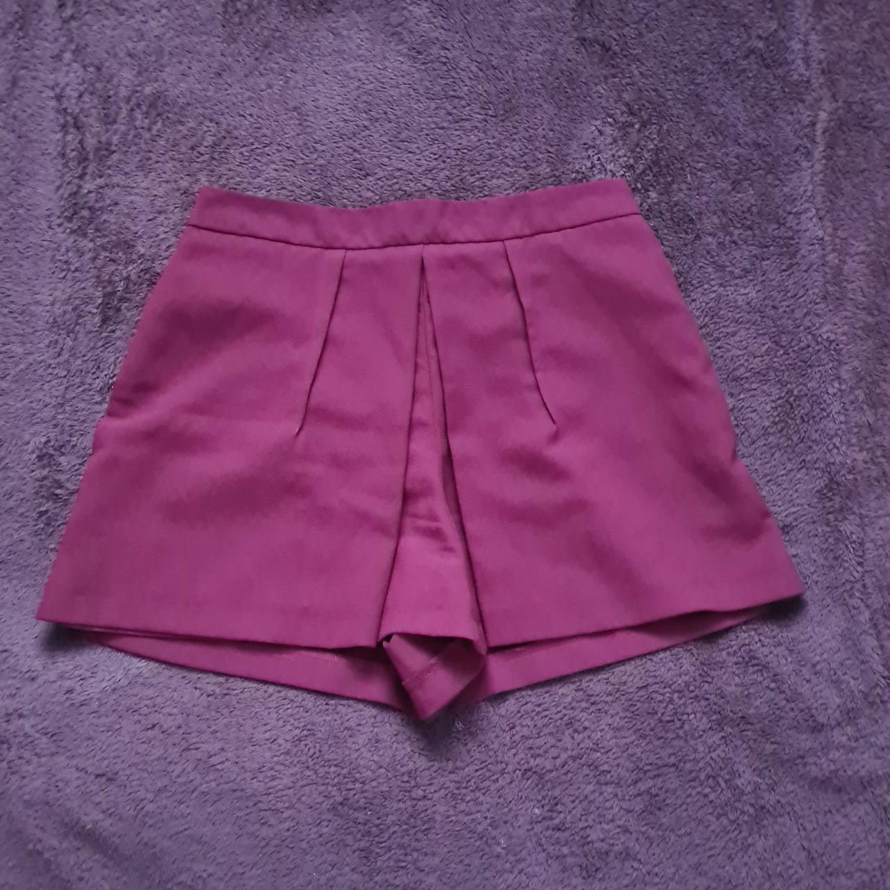 Burgundy skort with a back zip up ️size 8 ️mini... - Depop