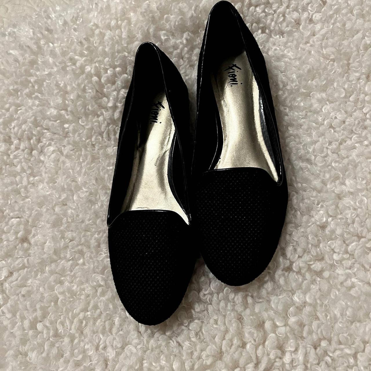 Fiomi Black Fabric Flats Size 6. They are memory... - Depop