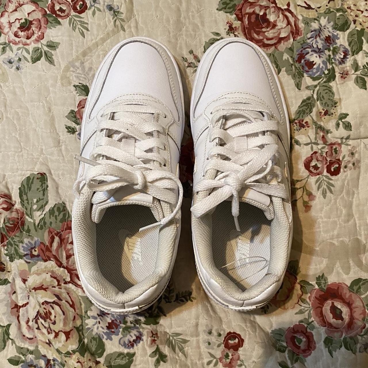 white vintage looking nikes 💟 condition: only used... - Depop