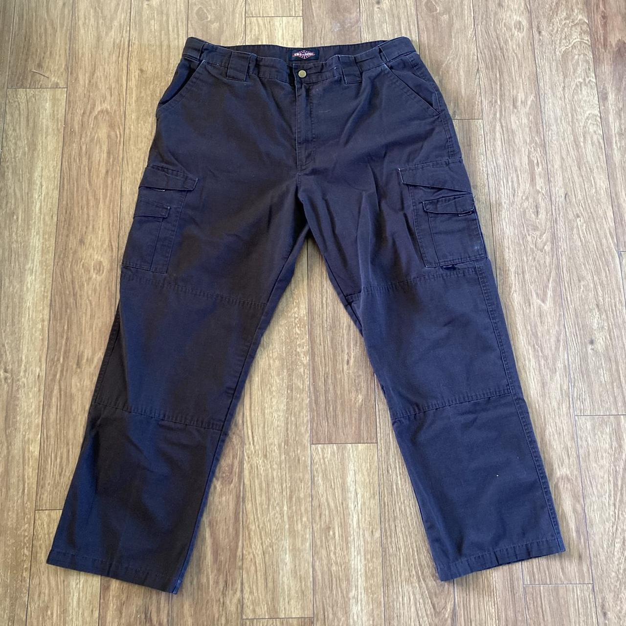 Y2K Baggy Brown Cargo Pants By Tru Spec. Super... - Depop