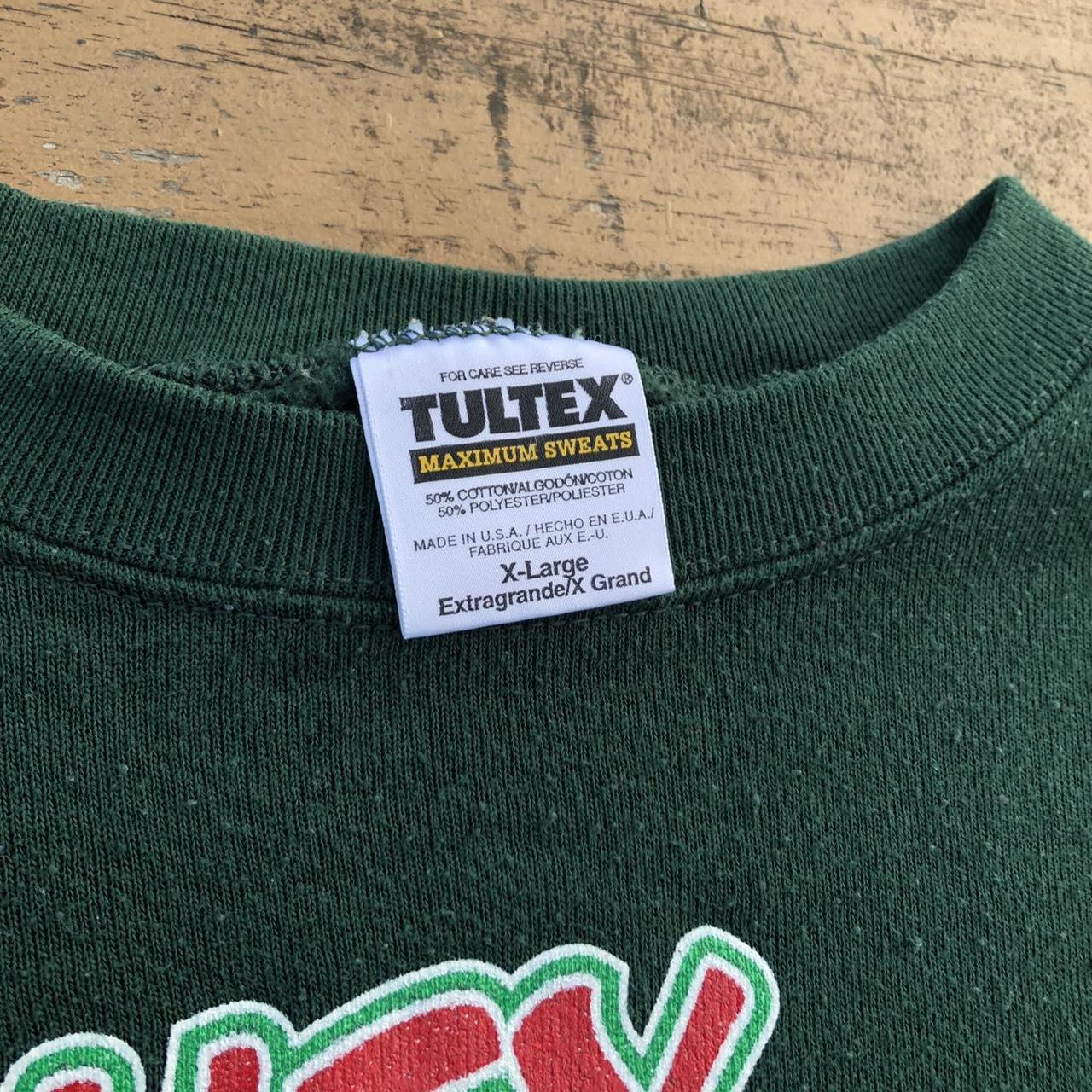 Tultex Men's Green and White Jumper | Depop