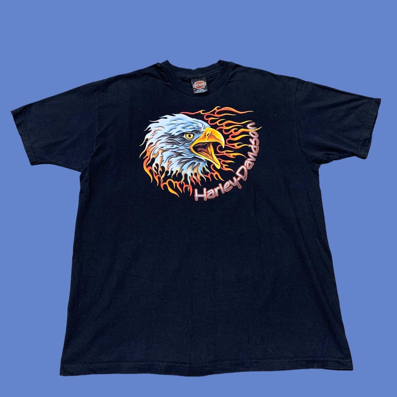 Vintage Harley Davidson Flaming Eagle T Shirt🔥 🦅... - Depop