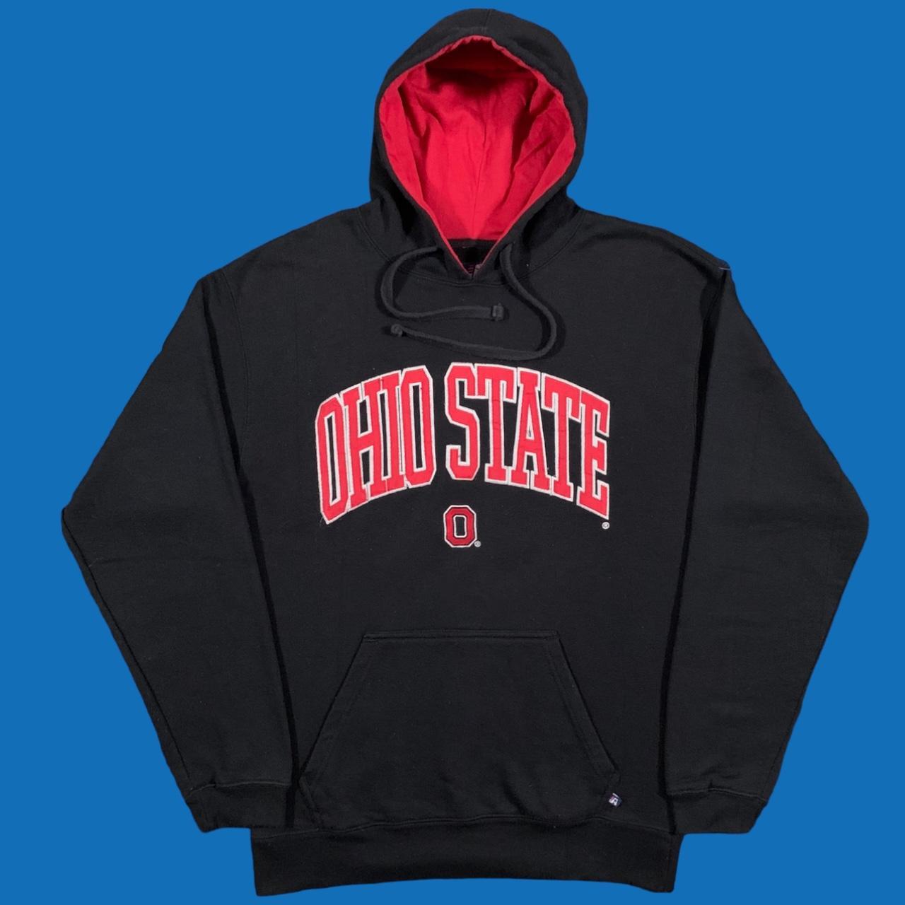 NCAA Men's Black and Red Hoodie