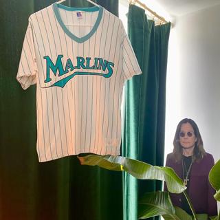 VTG Miami Florida Marlins Jersey Shirt Black Sewn - Depop