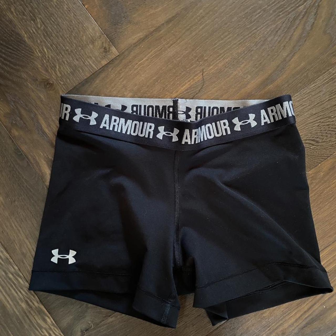 Under Armour black exercise shorts. Size XS - Depop