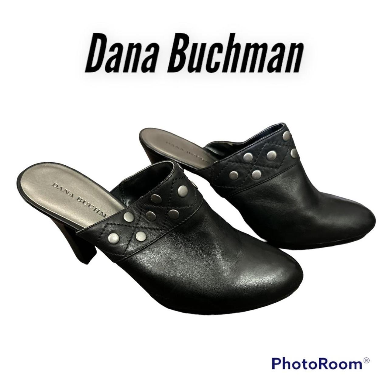 Dana Buchman Womens Black Leather Embellished Depop