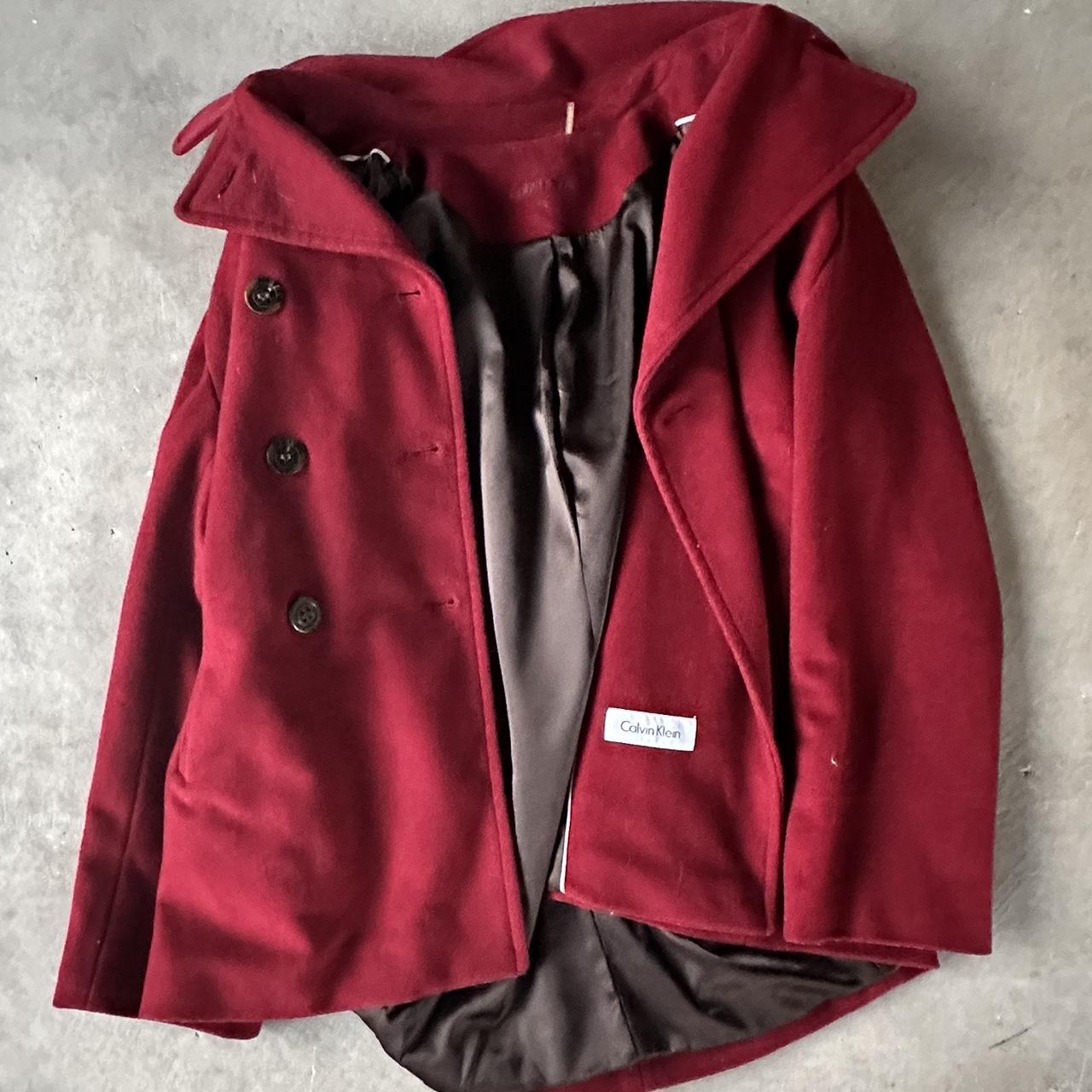 Calvin Klein Coat For Women Extremely Nice Red... - Depop