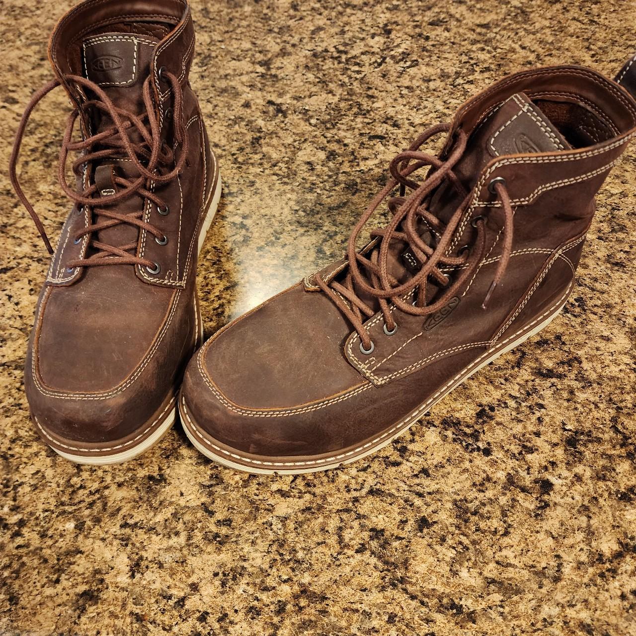 Keen steel toe boots size 12. Worn for 2 hours!... Depop