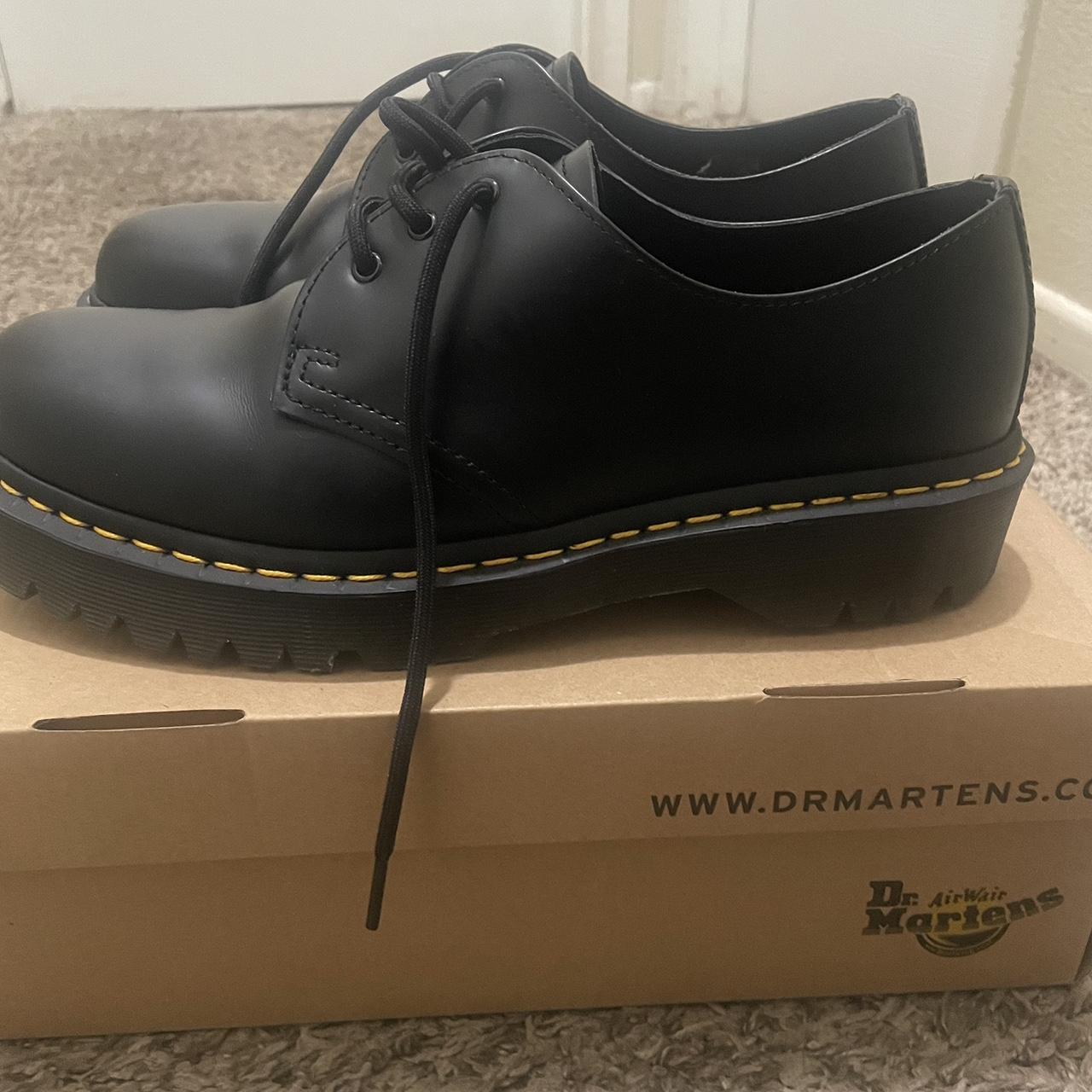 Dr. Martens Men's Black and Yellow Trainers | Depop