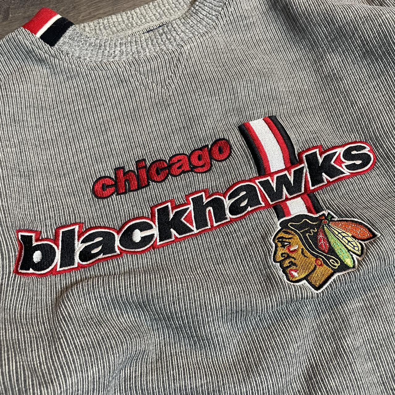 Vintage Lee Sports Chicago Blackhawks Crewneck 24 - Depop