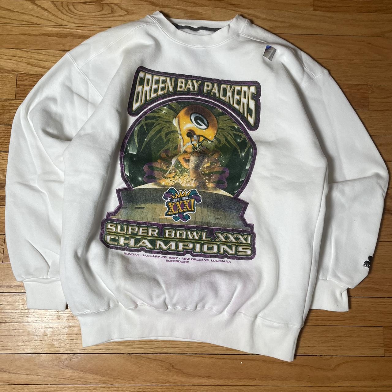 Vintage 1997 Green Bay Packers Super Bowl XXXI Champions Crewneck