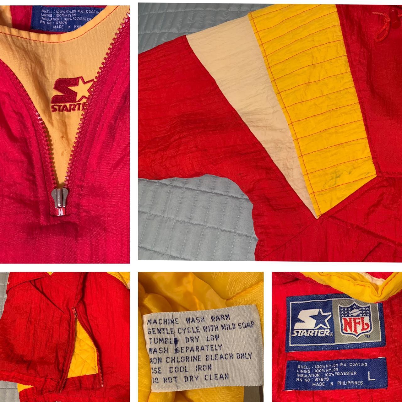 Vintage 90s Kansas City Chiefs Puffer Starter Jacket - Depop