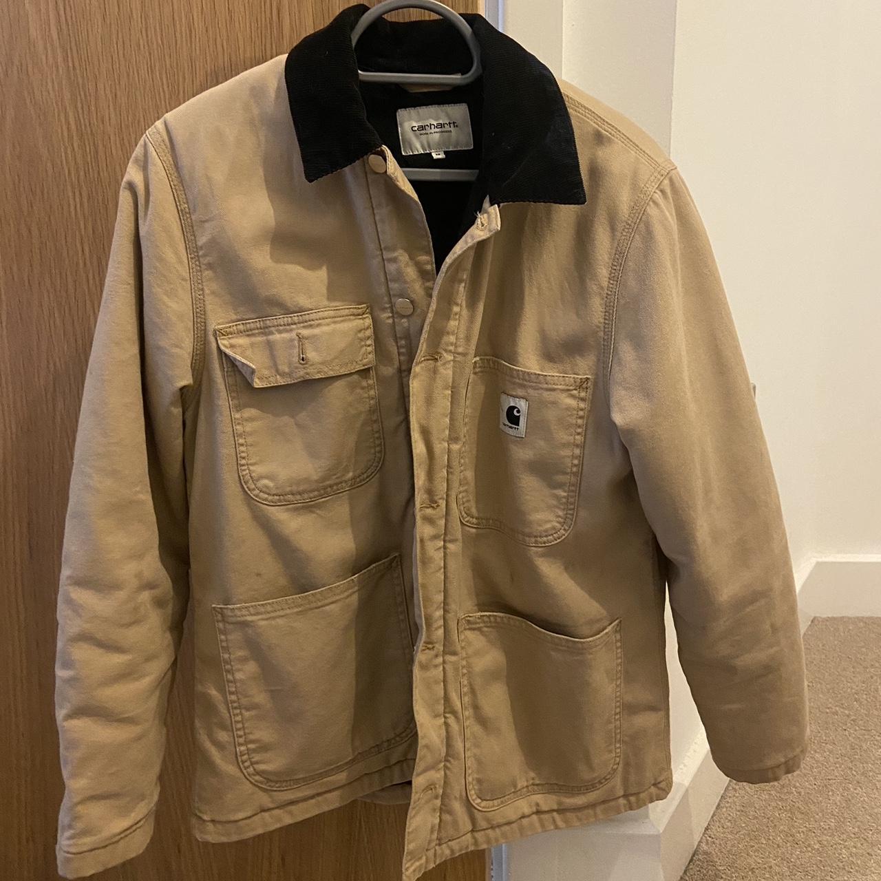 Women’s sand Carhartt Detroit jacket size large ~... - Depop