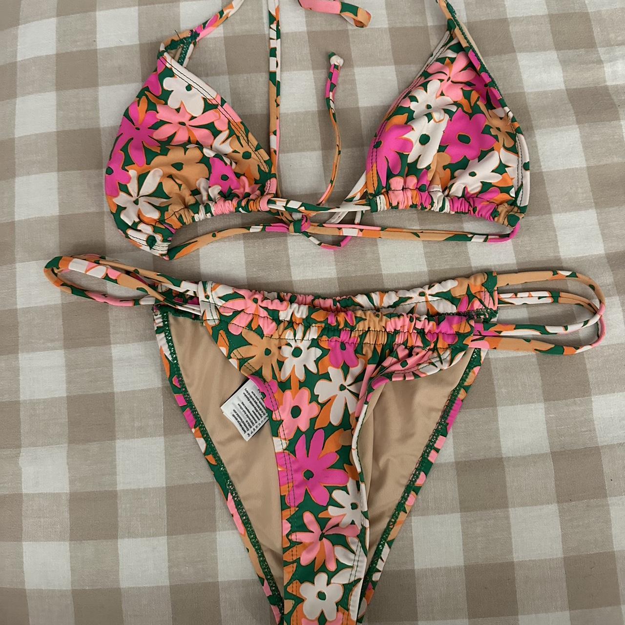 Cotton on bikini set top is a Small bottoms are a... - Depop