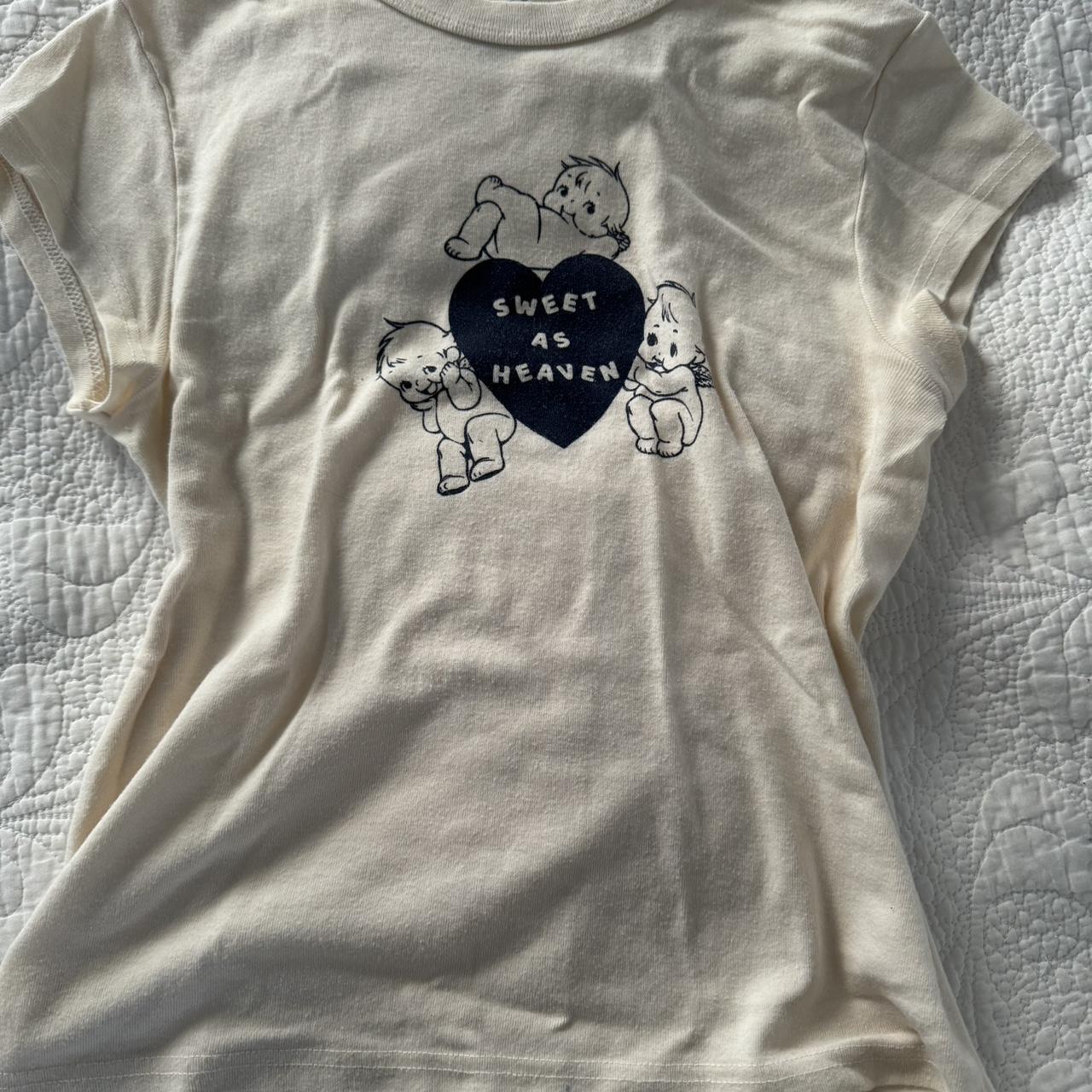 Brandy Melville Sweet as Heaven baby tee... Depop
