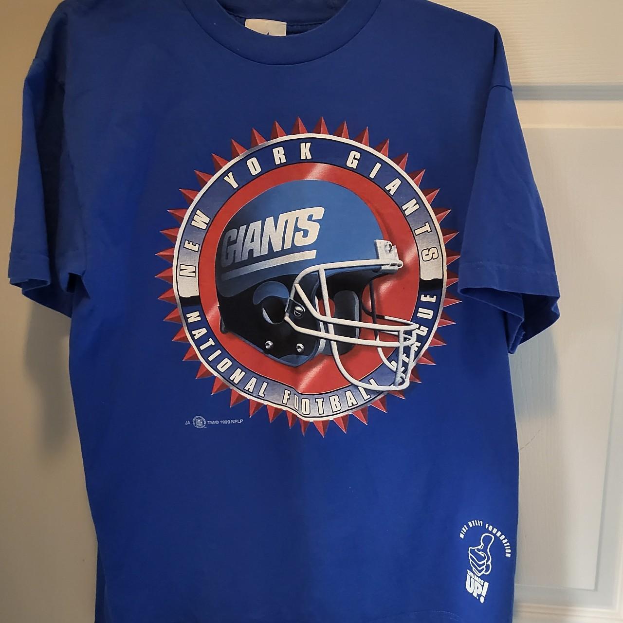 80s New York Giants Football Helmet Logo NFL t-shirt Large - The