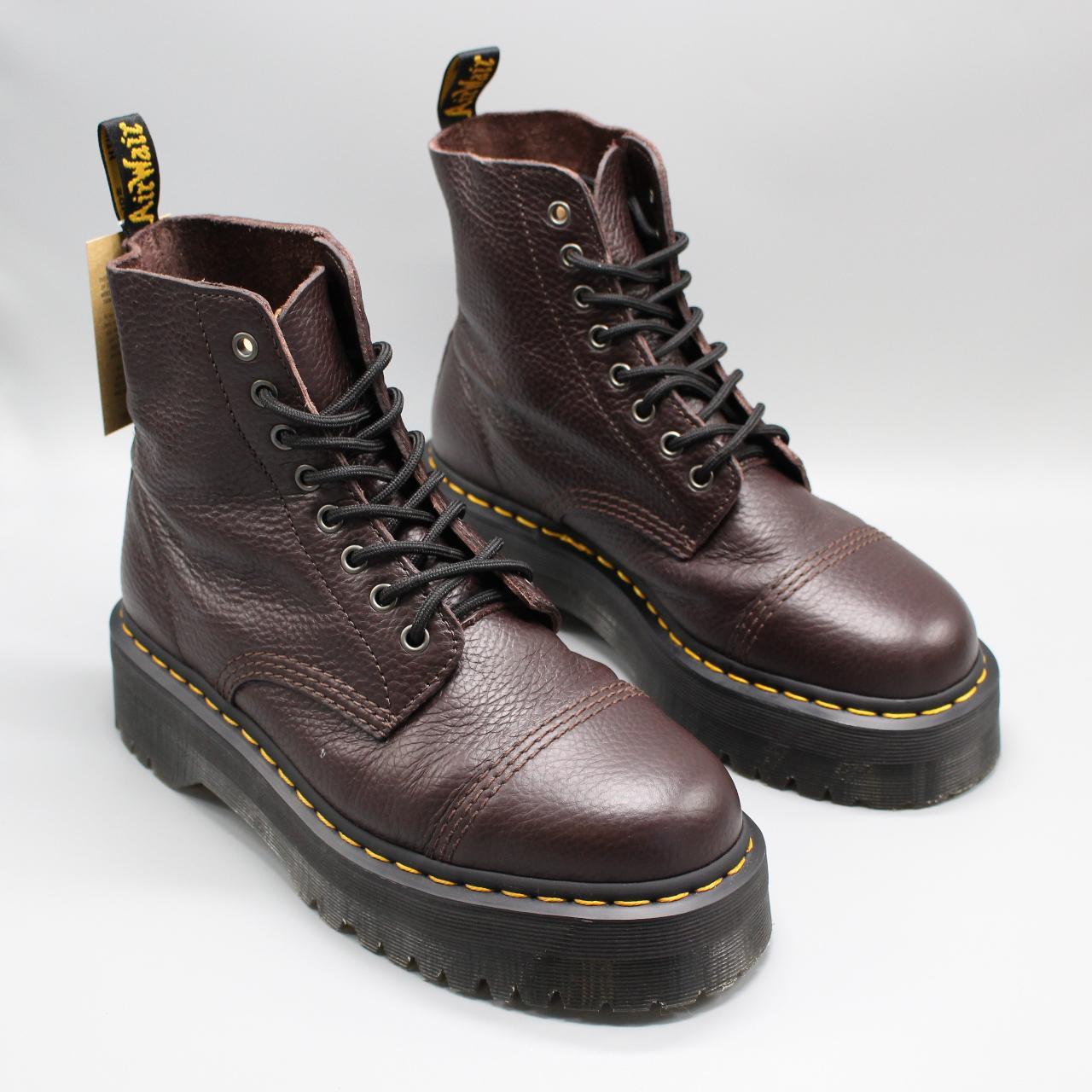 Dr. Martens Women's Burgundy Boots | Depop