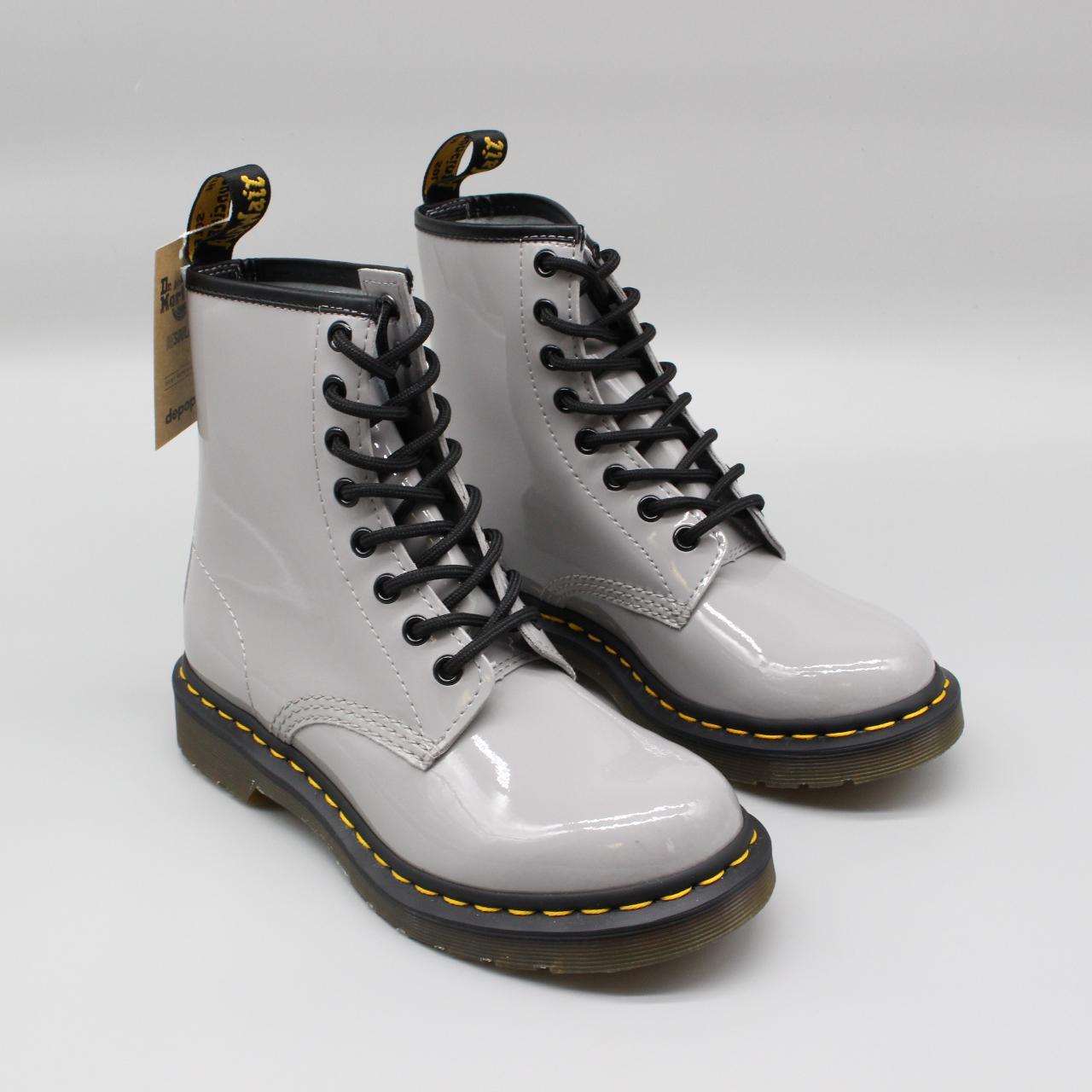 Grey patent dr outlet martens