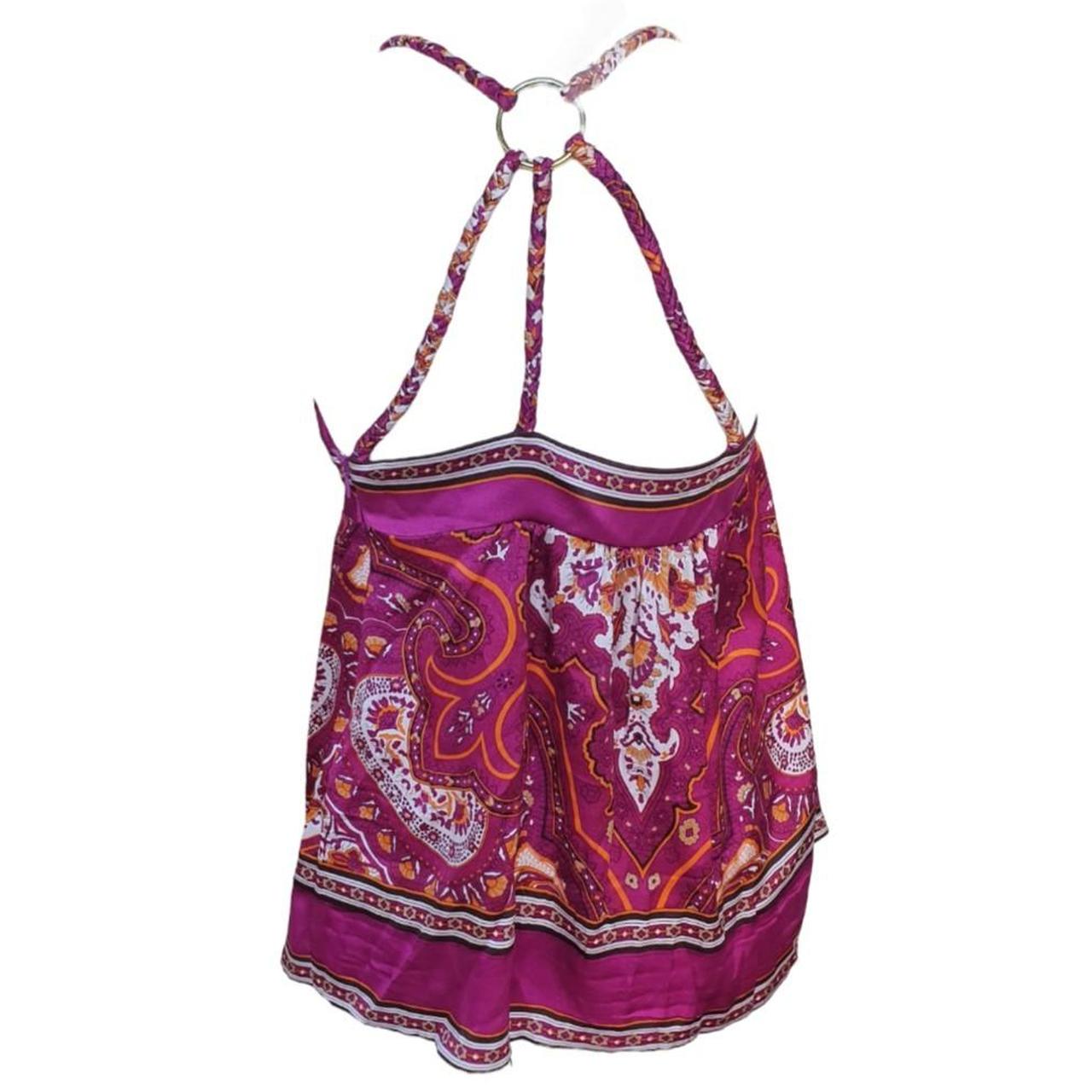 Women's Pink and Orange Top Depop